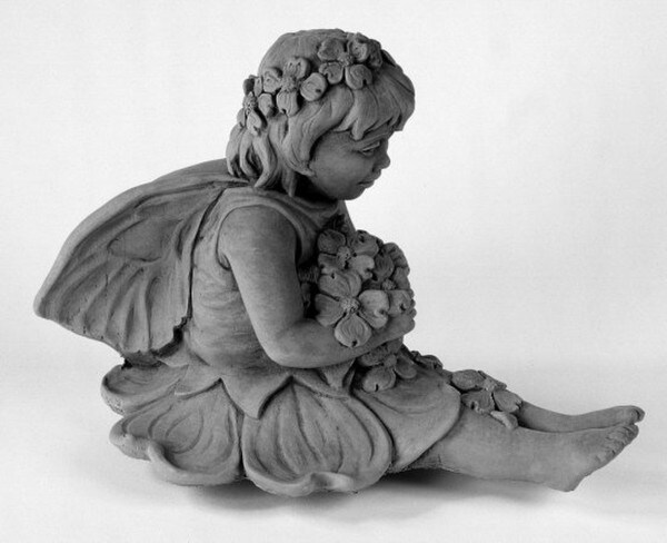 Dogwood Fairy Statue Garden Fairies Cement America Statuary Artwork
